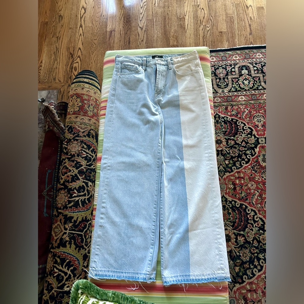 7 For All Mankind | Alexa High-Rise Straight Cropped Jean | Mulholland Drive